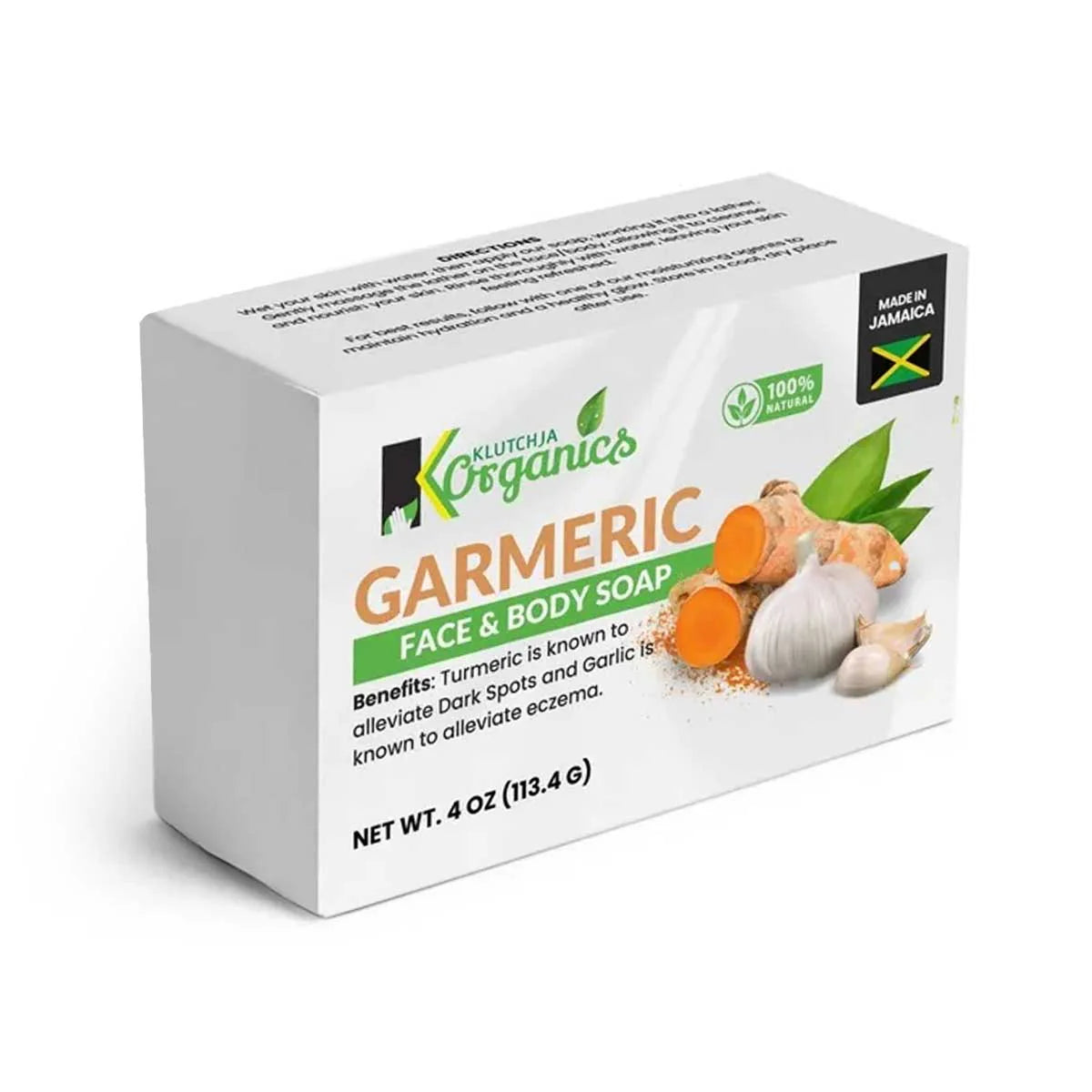 KlutchJa Organics Garmeric Face & Body Bar, 4oz